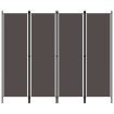 Biombo divisor de 4 paneles gris antracita 200x180 cm