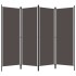Biombo divisor de 4 paneles gris antracita 200x180