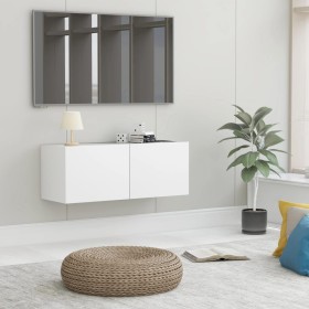 Mueble para TV madera contrachapada blanco 80x30x30