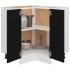 Armario inferior de esquina madera negro 75,5x75,5x81,5