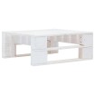Otomana de palés para jardín madera blanco