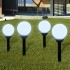 Lámparas de camino de jardín 4 uds LED 15 cm con
