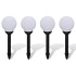 Lámparas de camino de jardín 4 uds LED 15 cm con
