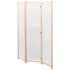 Biombo divisor de 3 paneles de tela color crema 120x170x4