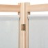 Biombo divisor de 3 paneles de tela color crema 120x170x4