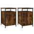 Mesitas noche 2 uds madera contrachapada roble humo 40x42x60