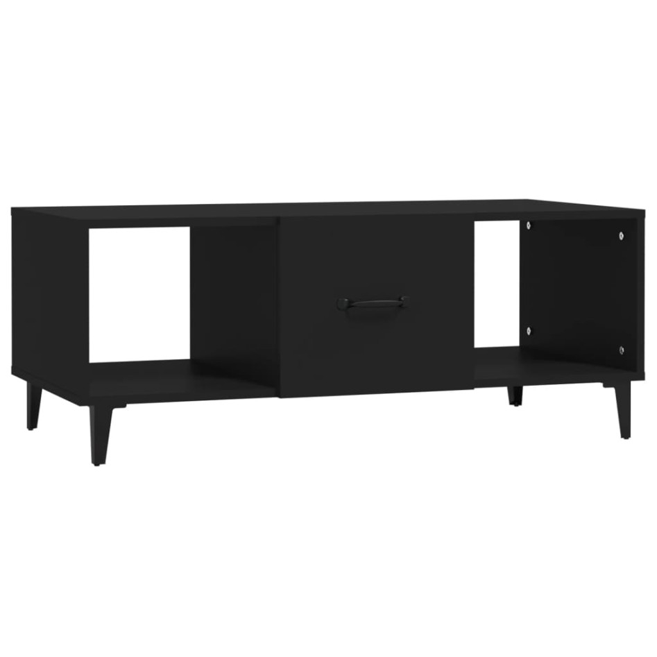 Mesa de centro madera contrachapada negro 102x50x40