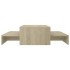 Mesa centro apilable contrachapada roble Sonoma 100x100x26,5