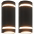 Lámparas de pared de exterior 2 uds 35 W negro