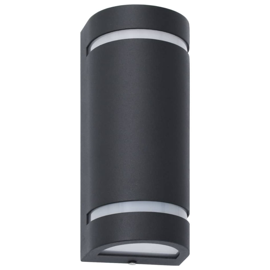 Lámparas de pared de exterior 2 uds 35 W negro