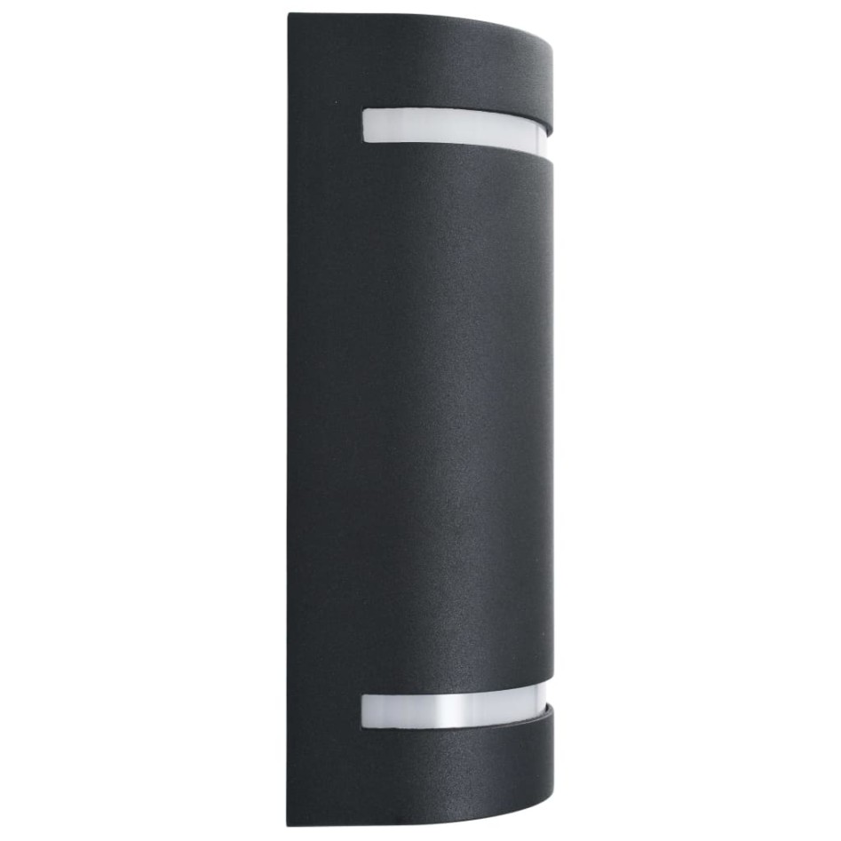 Lámparas de pared de exterior 2 uds 35 W negro