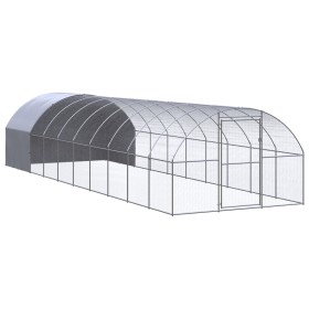 Gallinero de exterior de acero galvanizado 3x10x2