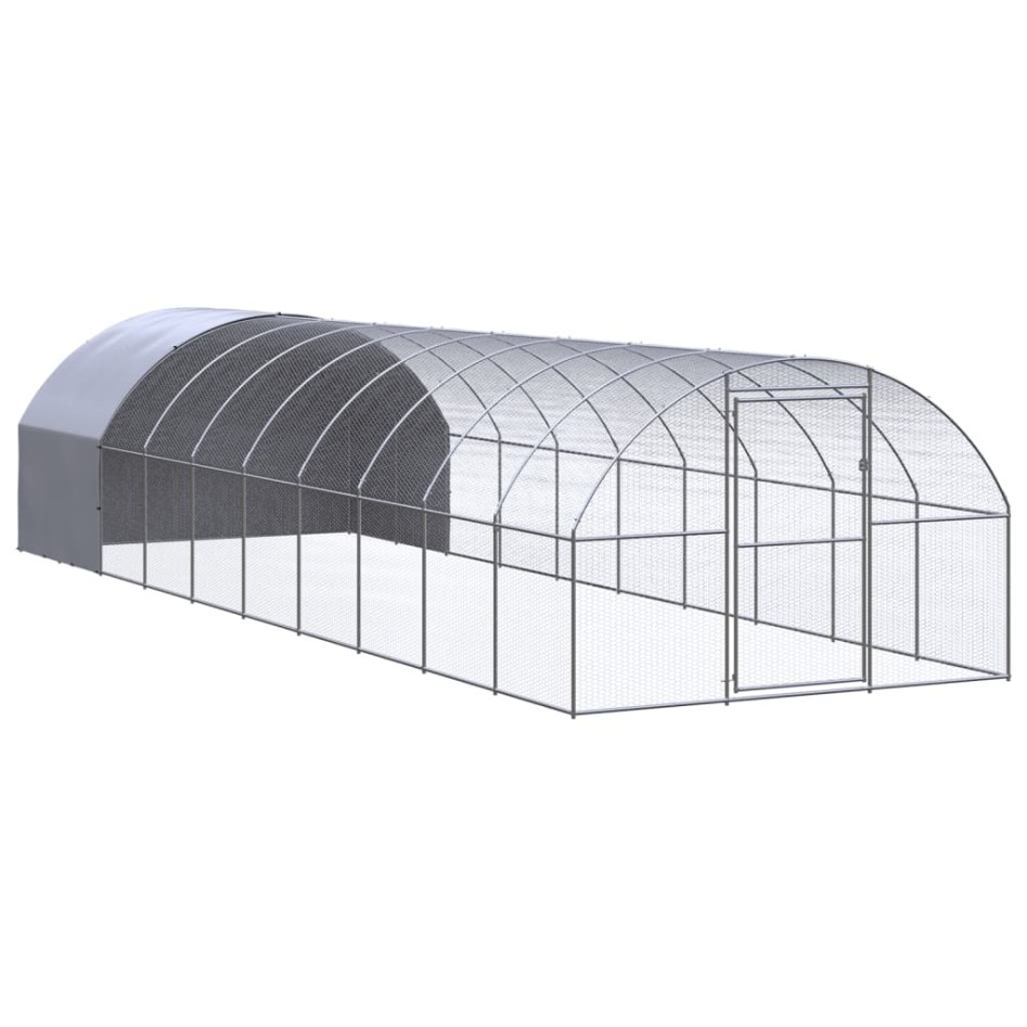Gallinero de exterior de acero galvanizado 3x10x2