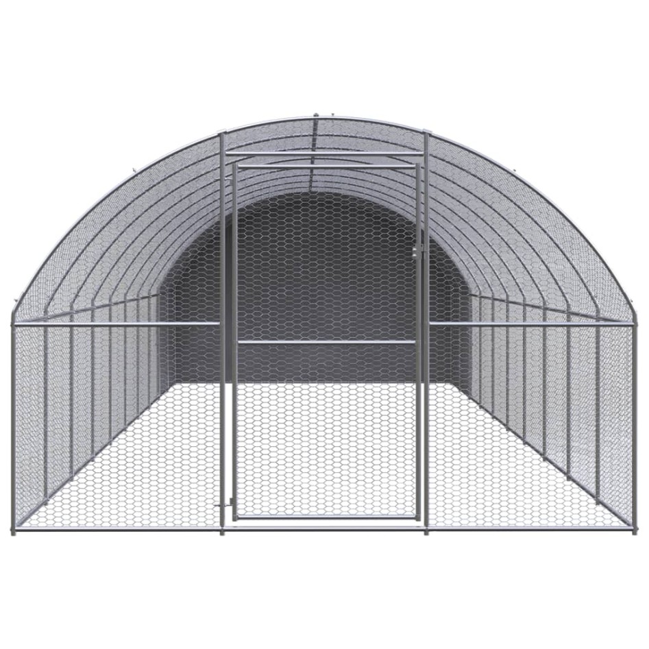 Gallinero de exterior de acero galvanizado 3x10x2