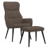 Sillón de relax con reposapiés tela gris