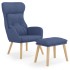 Sillón de relax con taburete tela