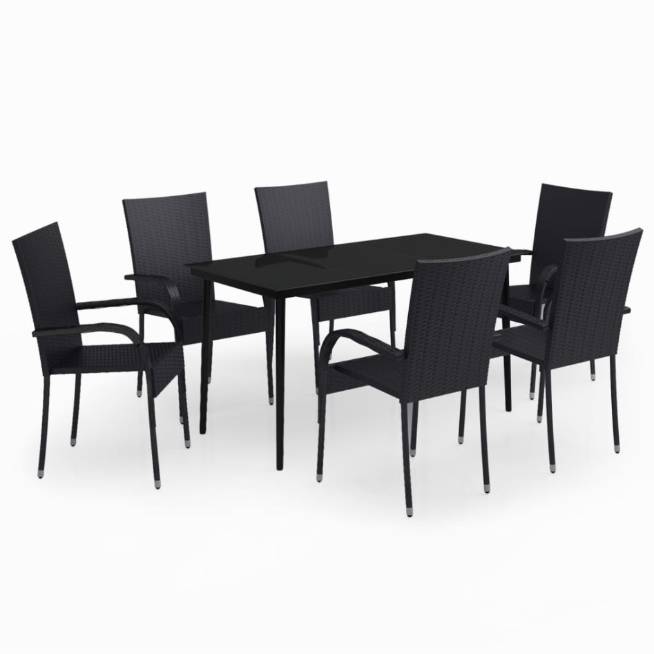Juego de comedor para jardín 7 piezas