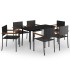 Juego de comedor para jardín 7 piezas