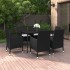 Set comedor de jardín 7 pzas y cojines ratán sintético y