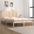 Estructura de cama de madera maciza de pino 200x200