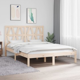 Estructura de cama madera maciza de pino 140x190
