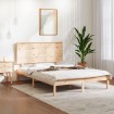 Estructura de cama sin colchón madera maciza de pino 140x190 cm