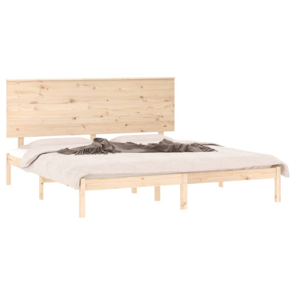 Estructura de cama sin colchón madera maciza de pino 160x200
