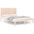 Estructura de cama sin colchón madera maciza de pino 135x190