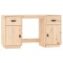 Escritorio con armarios madera maciza de pino 135x50x75