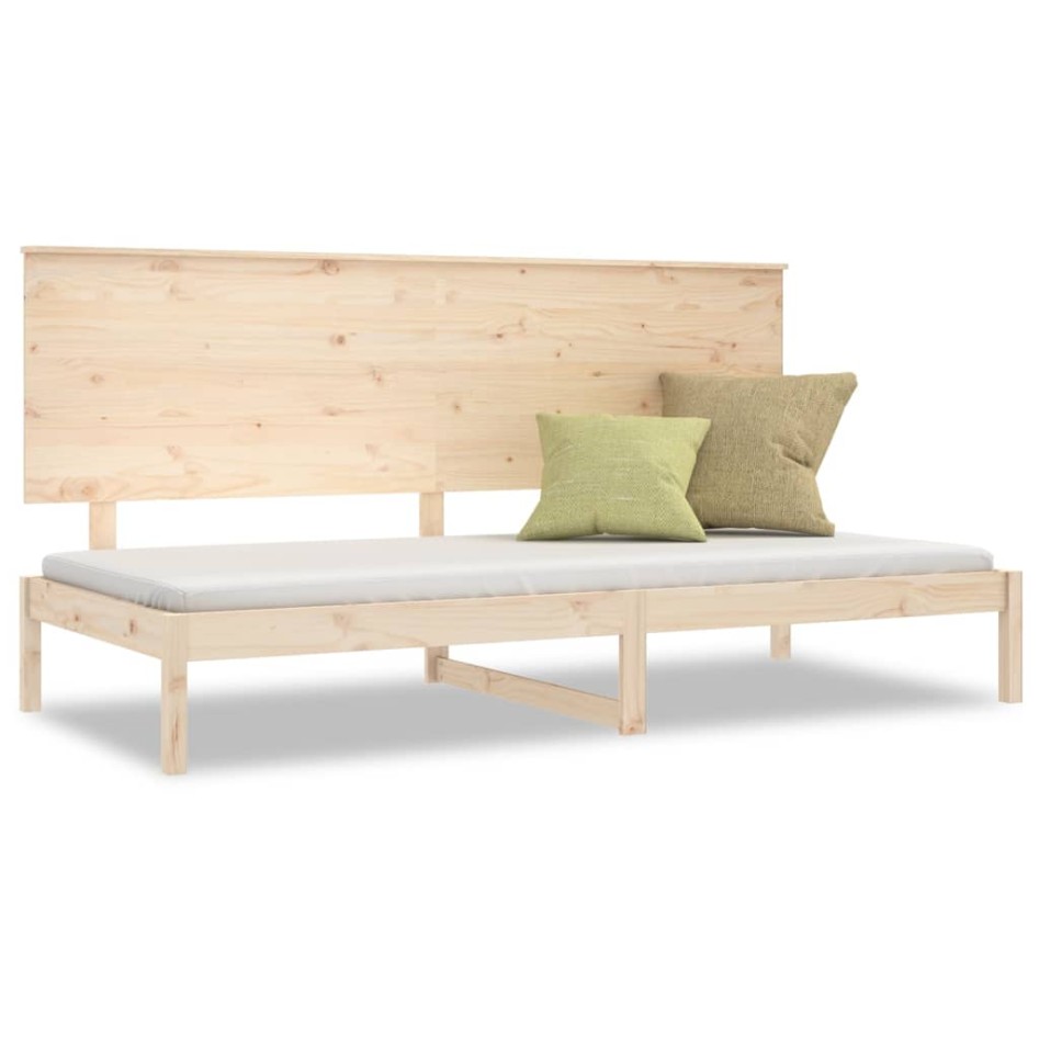 Sofá cama sin colchón madera maciza de pino 80x200