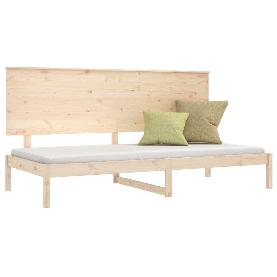 Sofá cama sin colchón madera maciza de pino 80x200