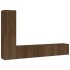 Set de muebles para TV 4 pzas madera contrachapada marrón