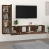 Set de muebles para TV 4 pzas madera contrachapada marrón