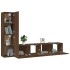 Set de muebles para TV 4 pzas madera contrachapada marrón