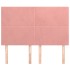 Cabeceros 4 unidades terciopelo rosa 72x5x78/88