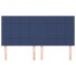 Cabeceros 4 unidades de tela azul 80x5x78/88