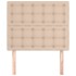 Cabeceros 2 unidades cuero sintético capuchino 100x5x78/88