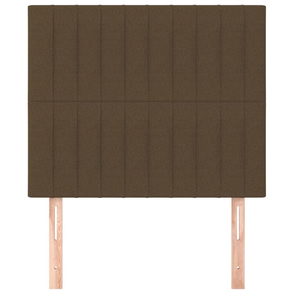 Cabeceros 2 unidades de tela marrón oscuro 80x5x78/88