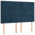 Cabeceros 4 unidades terciopelo azul oscuro 72x5x78/88