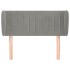 Cabecero de terciopelo gris claro 83x23x78/88