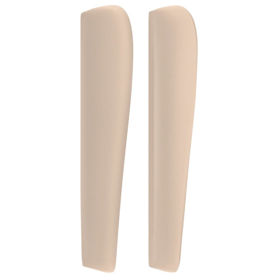 Cabecero con orejas cuero sintético capuchino 103x23x118/128