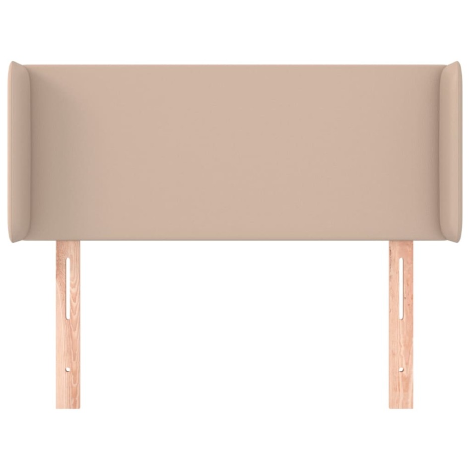 Cabecero de cuero sintético color capuchino 103x16x78/88