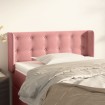 Cabecero de terciopelo rosa 83x16x78/88 cm