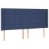 Cabecero con orejas de tela azul 163x16x118/128