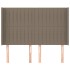 Cabecero con orejas de tela gris taupe 147x16x118/128