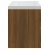 Mueble de baño con lavabo madera contrachapada marrón