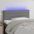 Cabecero con LED de tela gris oscuro 90x5x78/88