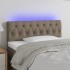 Cabecero con LED de tela gris taupe 90x7x78/88
