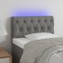 Cabecero con LED de tela gris claro 80x7x78/88