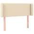 Cabecero con LED de tela crema 93x16x78/88